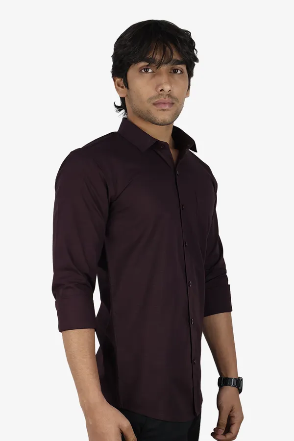 Wine_Slim_Fit_Premium_Casual_Shirt_For_Men