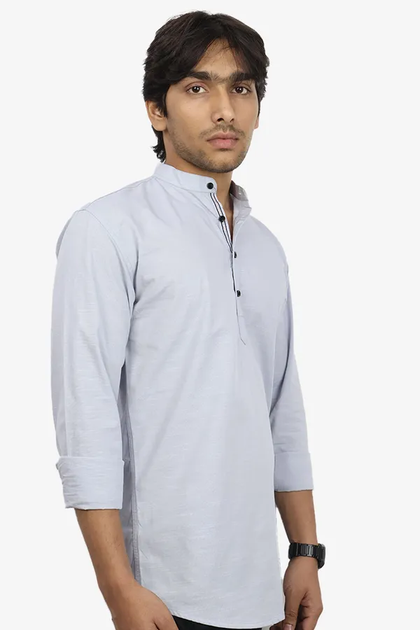 Grey_Slim_Fit_Premium_Mandarin_Collar_Casual_Shirt_For_Men