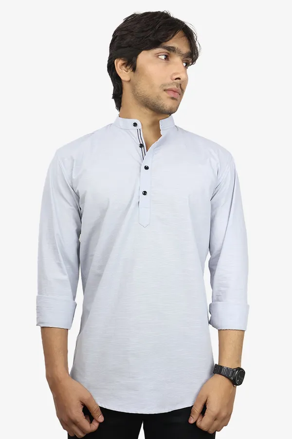 Grey_Slim_Fit_Premium_Mandarin_Collar_Casual_Shirt_For_Men