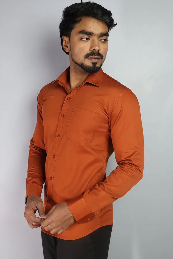 Rust_Slim_Fit_Premium_Casual_Shirt_For_Men