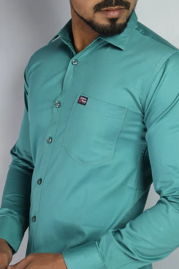 Teal_Slim_Fit_Premium_Casual_Shirt_For_Men
