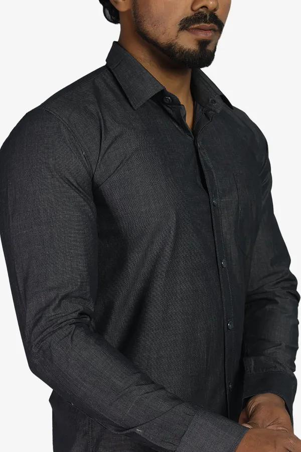 Dark_Grey_Slim_Fit_Premium_Casual_Shirt_For_Men