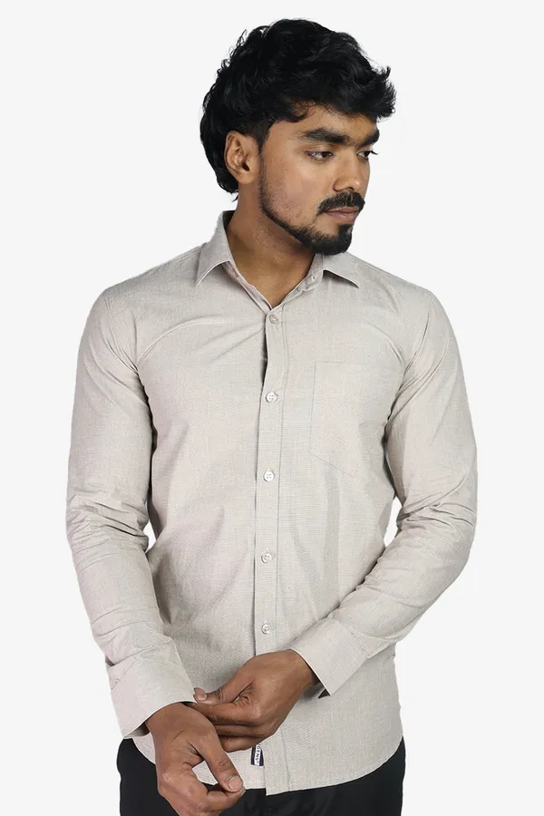 Khaki_Slim_Fit_Premium_Casual_Shirt_For_Men