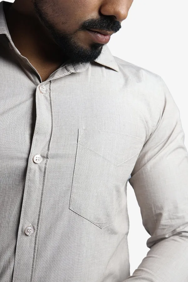 Khaki_Slim_Fit_Premium_Casual_Shirt_For_Men