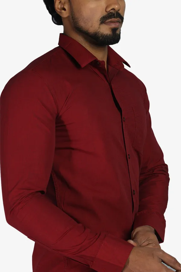 Maroon_Slim_Fit_Premium_Casual_Shirt_For_Men