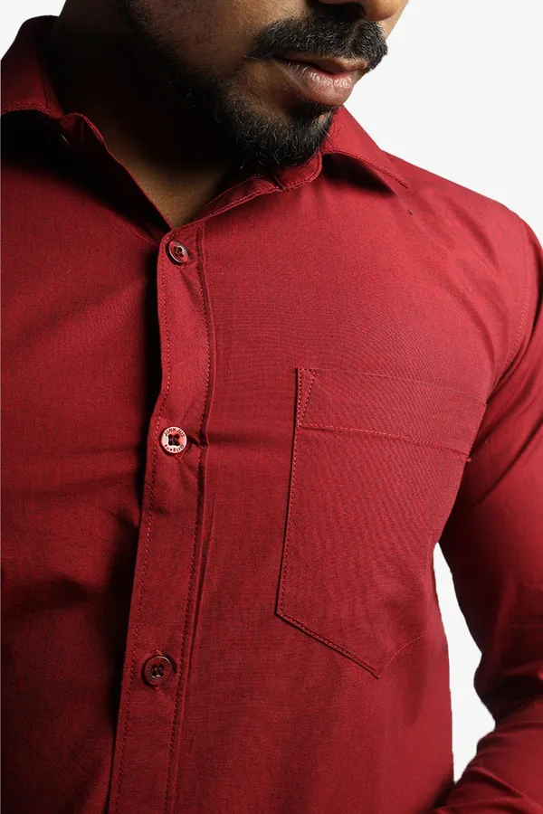 Maroon_Slim_Fit_Premium_Casual_Shirt_For_Men
