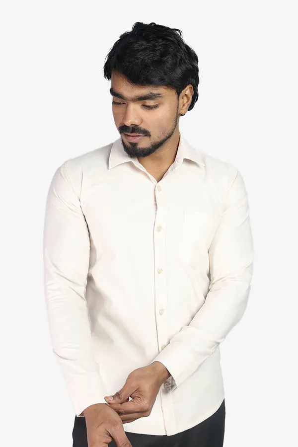 Cream_Slim_Fit_Premium_Casual_Shirt_For_Men
