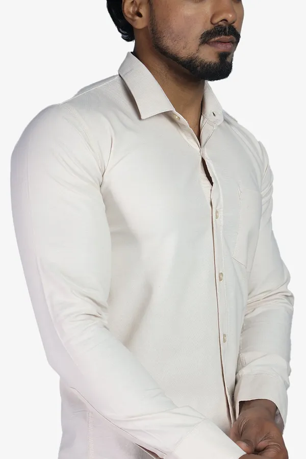 Cream_Slim_Fit_Premium_Casual_Shirt_For_Men