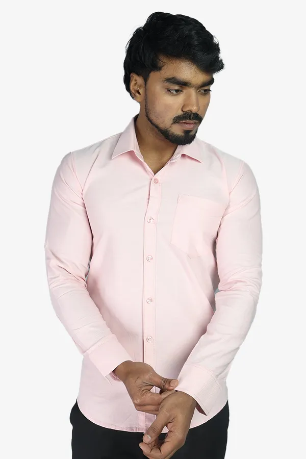 Peach_Slim_Fit_Premium_Casual_Shirt_For_Men