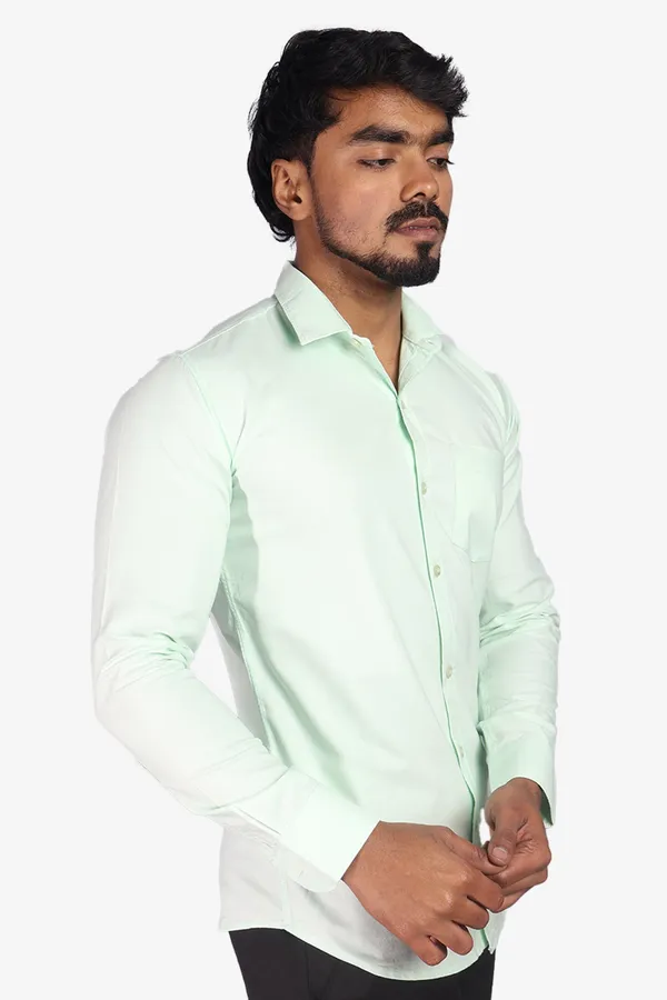 Green_Slim_Fit_Premium_Casual_Shirt_For_Men