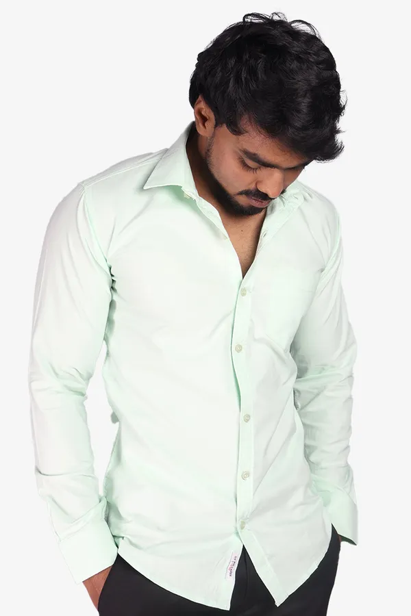 Green_Slim_Fit_Premium_Casual_Shirt_For_Men