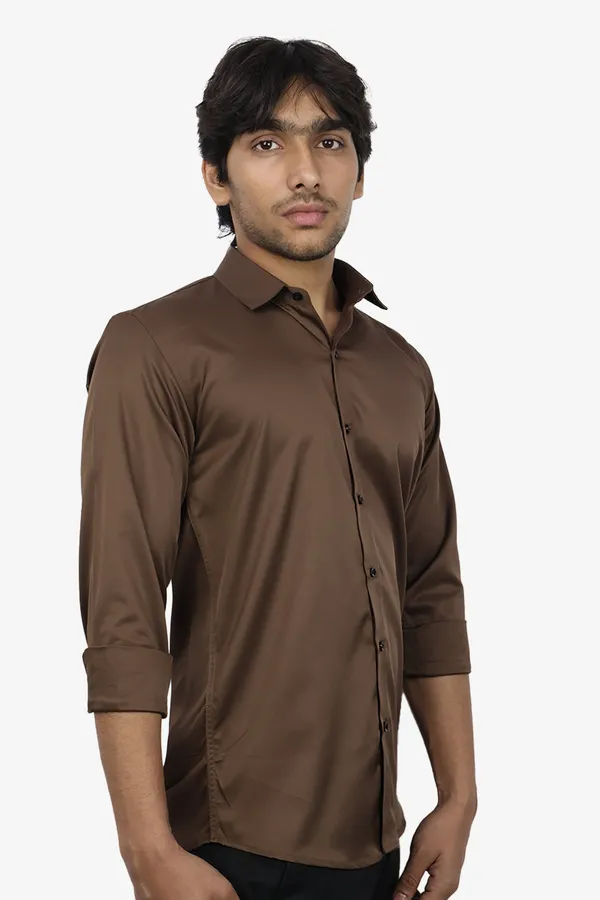 Dark_Brown_Slim_Fit_Premium_Casual_Shirt_For_Men