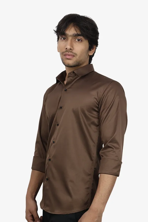 Dark_Brown_Slim_Fit_Premium_Casual_Shirt_For_Men
