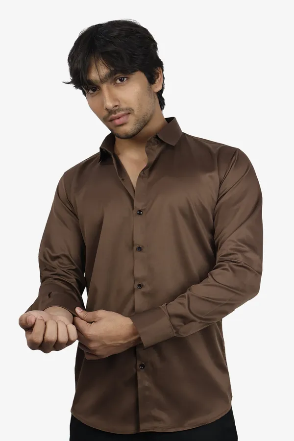 Dark_Brown_Slim_Fit_Premium_Casual_Shirt_For_Men