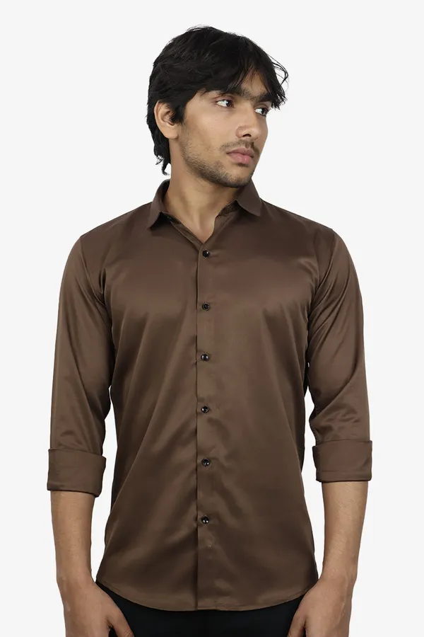 Dark_Brown_Slim_Fit_Premium_Casual_Shirt_For_Men