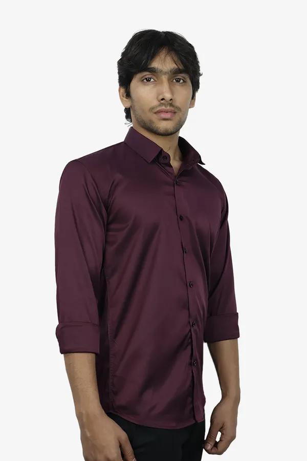 Wine_Slim_Fit_Premium_Casual_Shirt_For_Men