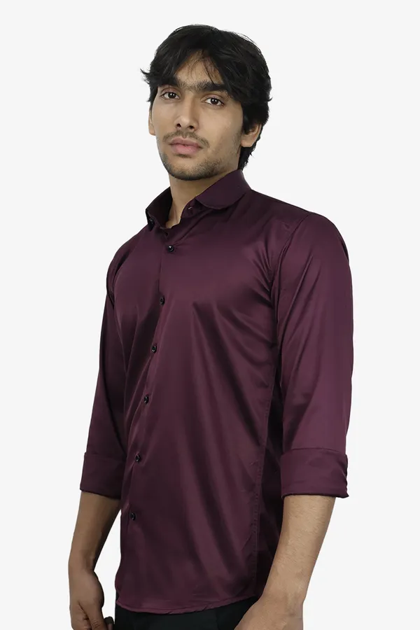 Wine_Slim_Fit_Premium_Casual_Shirt_For_Men