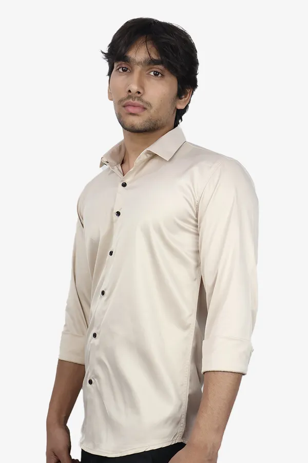 Cream_Slim_Fit_Premium_Casual_Shirt_For_Men