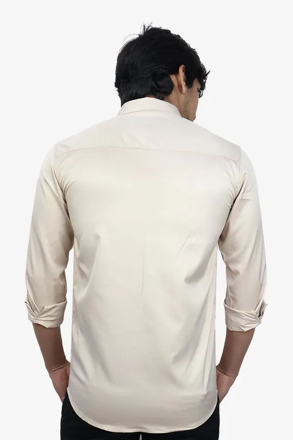 Cream_Slim_Fit_Premium_Casual_Shirt_For_Men