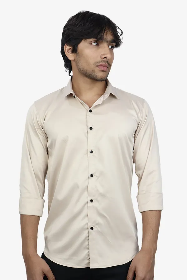 Cream_Slim_Fit_Premium_Casual_Shirt_For_Men
