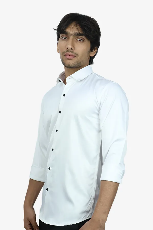 White_Slim_Fit_Premium_Casual_Shirt_For_Men