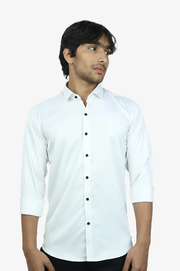White_Slim_Fit_Premium_Casual_Shirt_For_Men