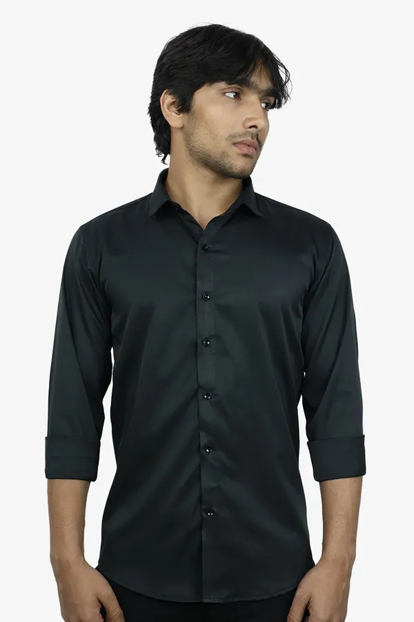 Black_Slim_Fit_Premium_Casual_Shirt_For_Men