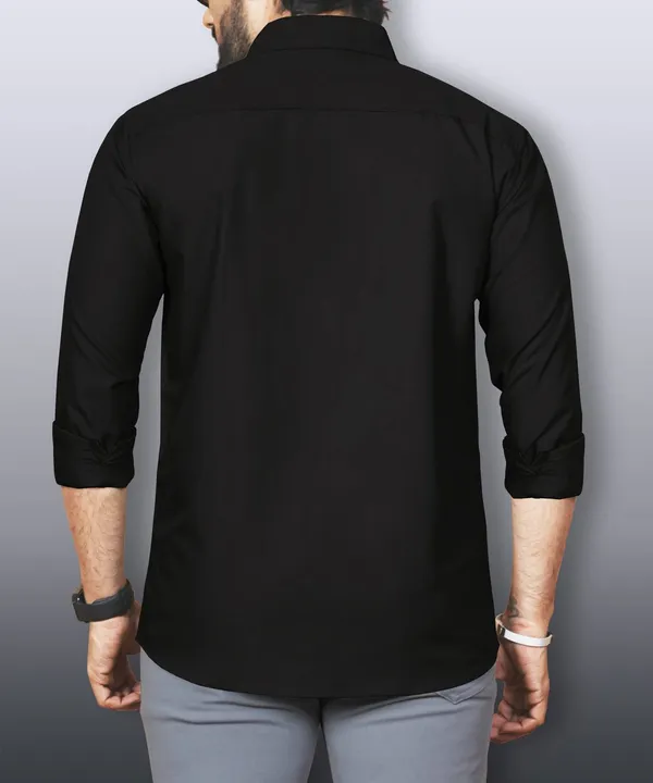 Black_Slim_Fit_Premium_Casual_Shirt_For_Men