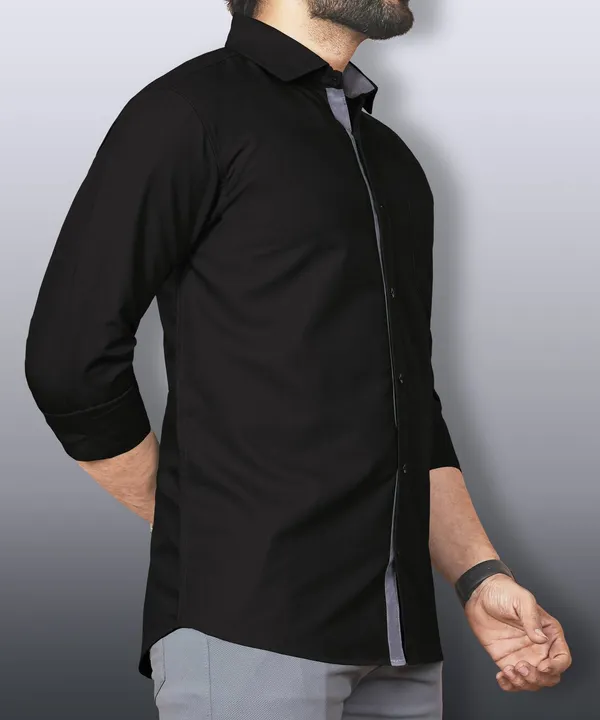 Black_Slim_Fit_Premium_Casual_Shirt_For_Men