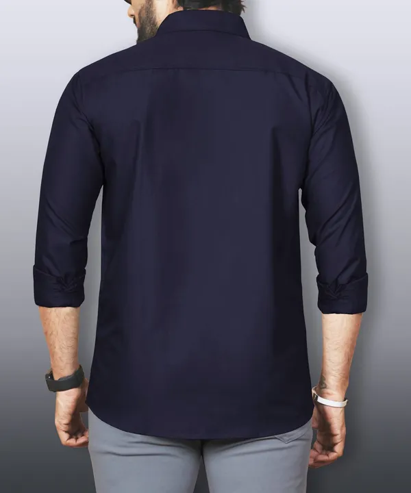 Dark_Blue_Slim_Fit_Premium_Casual_Shirt_For_Men