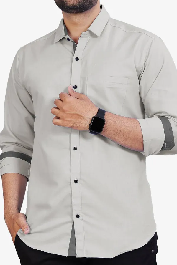 Light_Grey_Slim_Fit_Premium_Casual_Shirt_For_Men