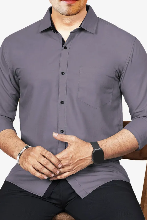 Dark_Grey_Slim_Fit_Premium_Casual_Shirt_For_Men