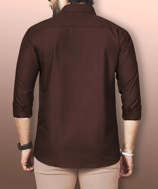 Brown_Slim_Fit_Premium_Casual_Shirt_For_Men