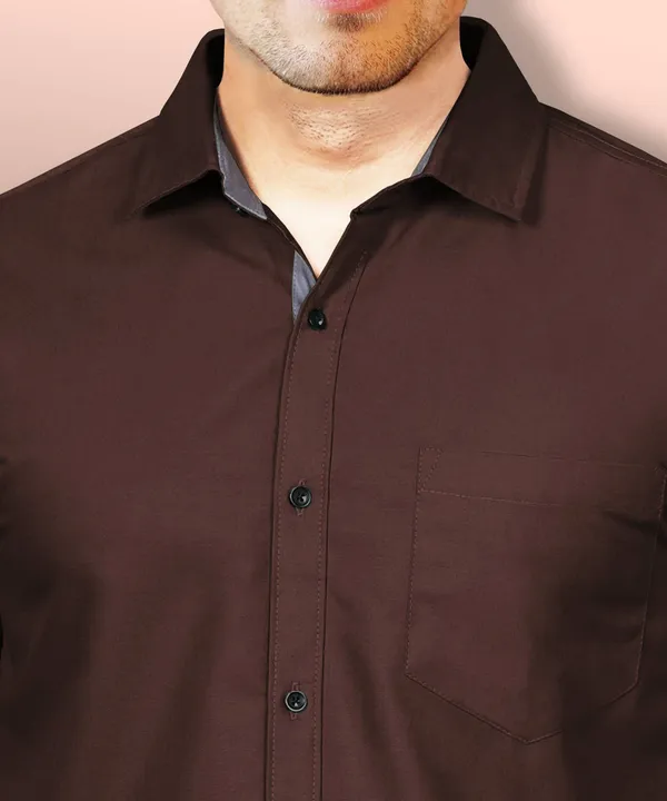 Brown_Slim_Fit_Premium_Casual_Shirt_For_Men