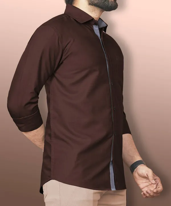 Brown_Slim_Fit_Premium_Casual_Shirt_For_Men