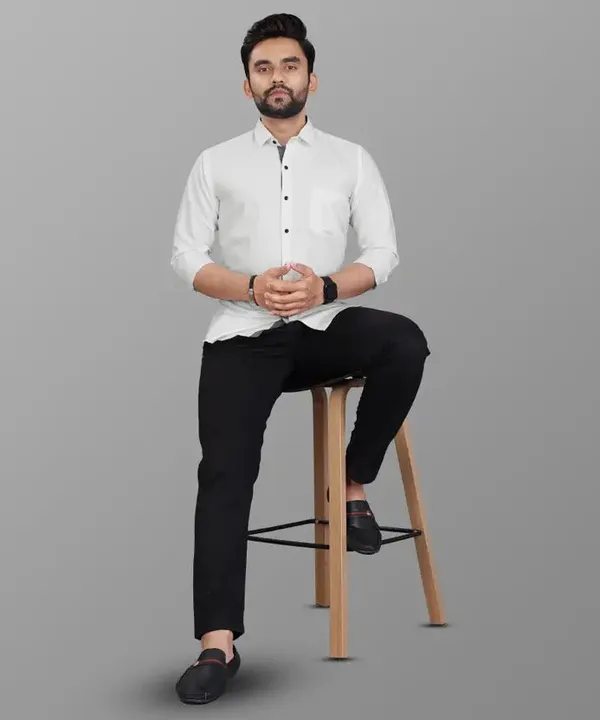 White_Slim_Fit_Premium_Casual_Shirt_For_Men
