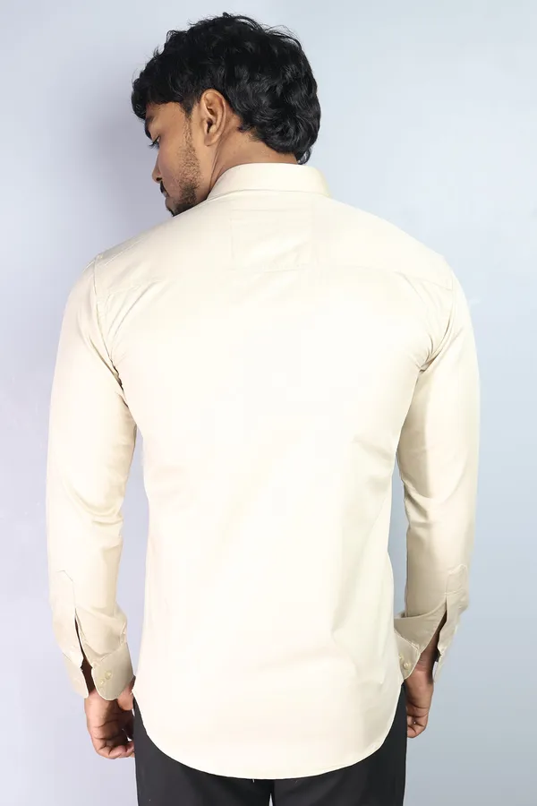 Cream_Slim_Fit_Premium_Casual_Shirt_For_Men