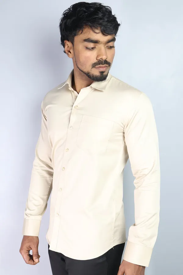 Cream_Slim_Fit_Premium_Casual_Shirt_For_Men