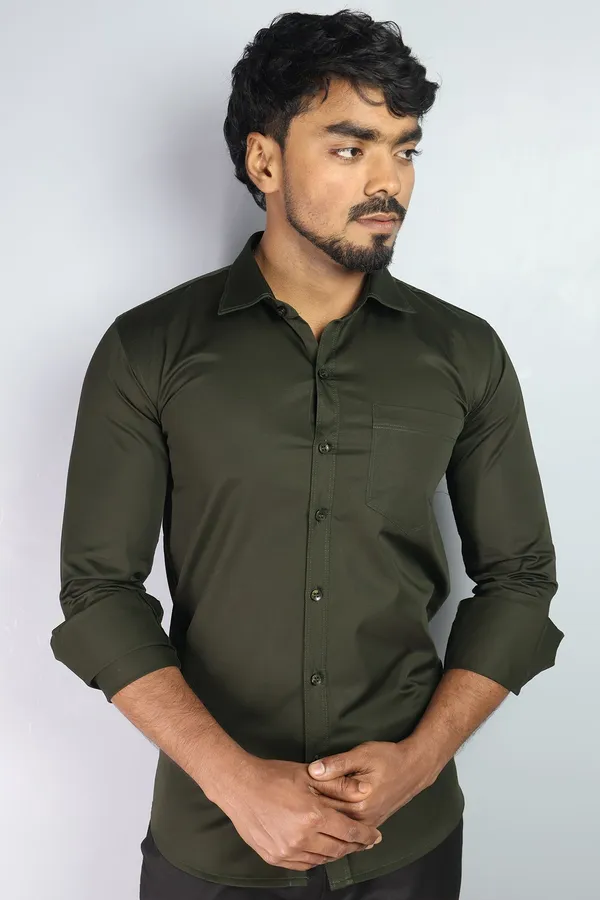 Mehandi_Slim_Fit_Premium_Casual_Shirt_For_Men