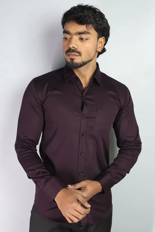 Wine_Slim_Fit_Premium_Casual_Shirt_For_Men