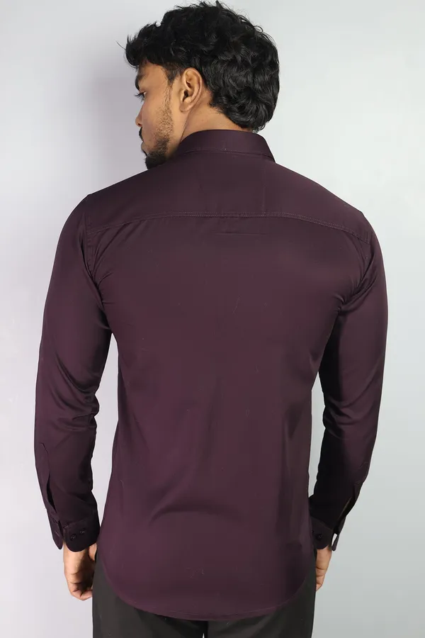 Wine_Slim_Fit_Premium_Casual_Shirt_For_Men
