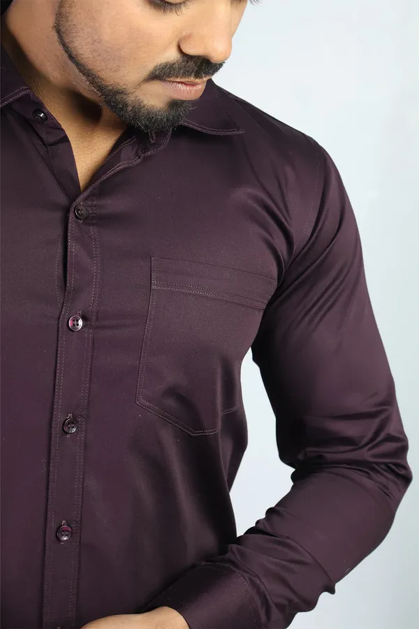 Wine_Slim_Fit_Premium_Casual_Shirt_For_Men