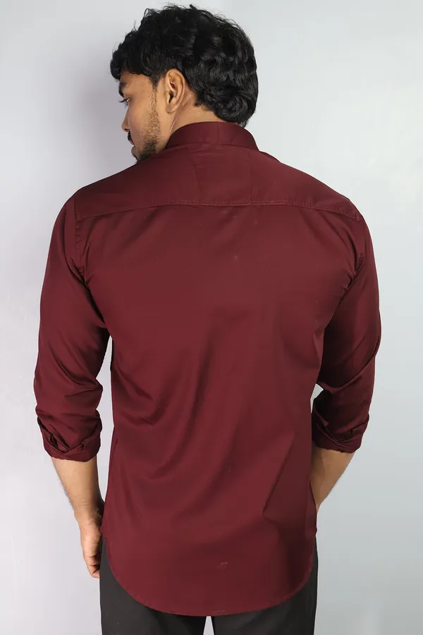 Maroon_Slim_Fit_Premium_Casual_Shirt_For_Men