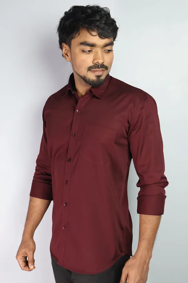 Maroon_Slim_Fit_Premium_Casual_Shirt_For_Men