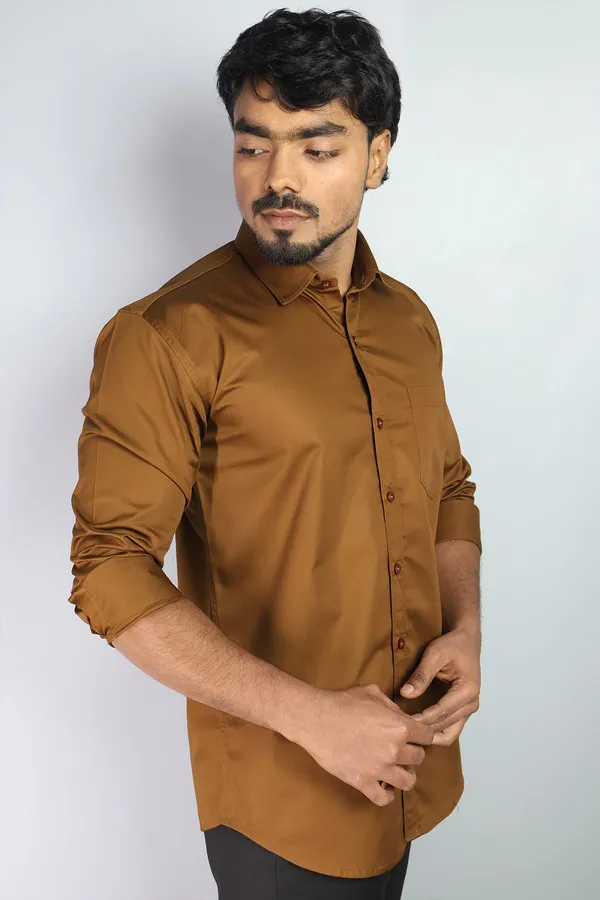 Brown_Slim_Fit_Premium_Casual_Shirt_For_Men