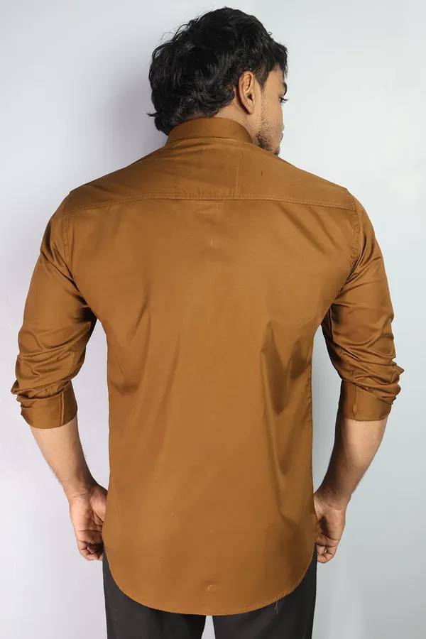 Brown_Slim_Fit_Premium_Casual_Shirt_For_Men