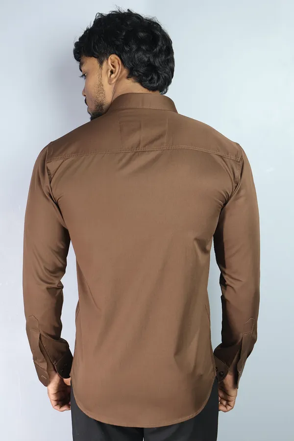 Coffee_Slim_Fit_Premium_Casual_Shirt_For_Men
