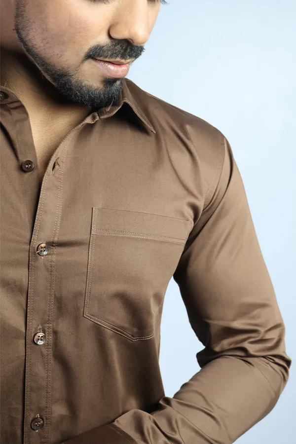 Coffee_Slim_Fit_Premium_Casual_Shirt_For_Men