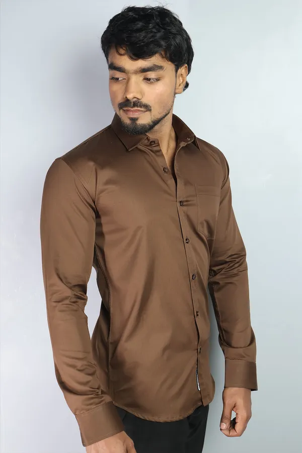 Coffee_Slim_Fit_Premium_Casual_Shirt_For_Men