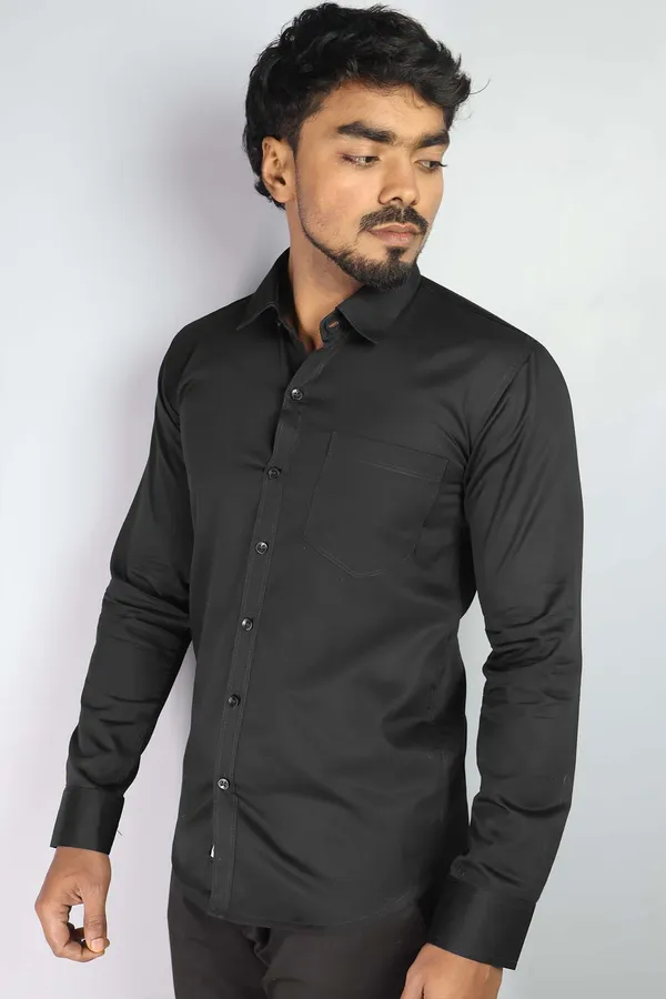 Black_Slim_Fit_Premium_Casual_Shirt_For_Men